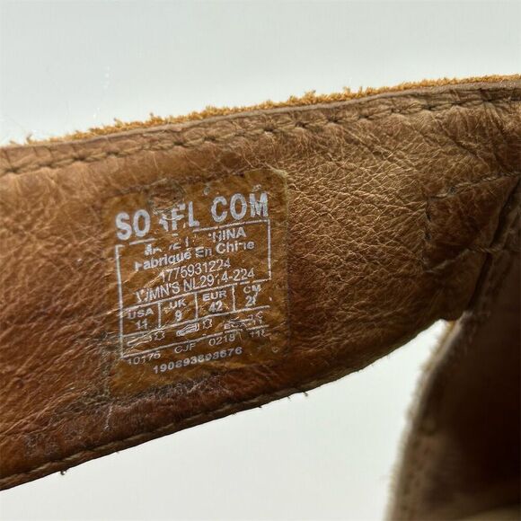 Sorel Women's Joanie Brown Leather Lace Up Wedge Sandals Size 11 Casual Summer - Picture 13 of 13